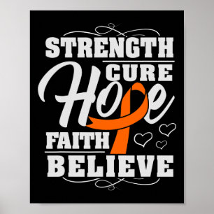Hoith Tro Leukemi Cancer Awareness Ribbo Poster