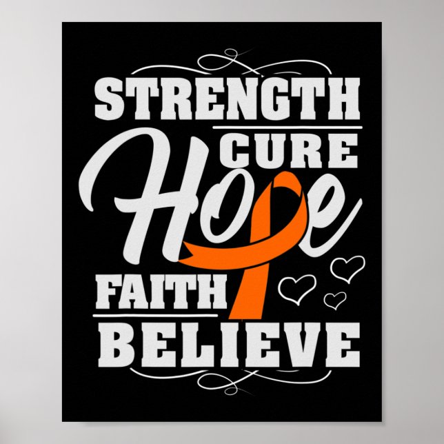 Hoith Tro Leukemi Cancer Awareness Ribbo Poster (Framsidan)