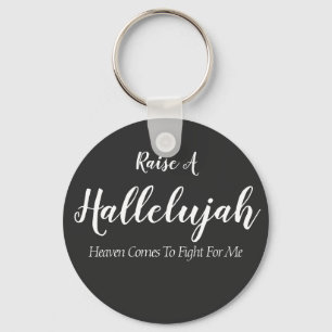 Höj en hallelujah-knappnyckelkedja nyckelring