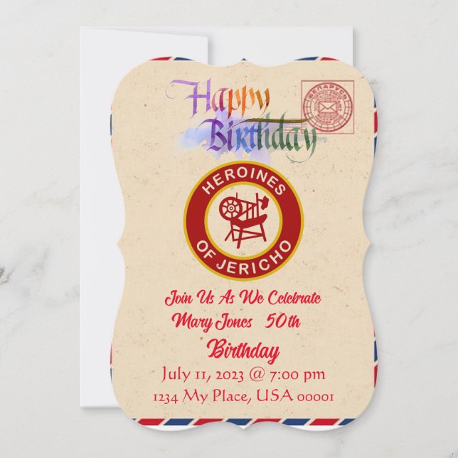 HOJ födelsedagsinbjudan Inbjudningar (Framsida)