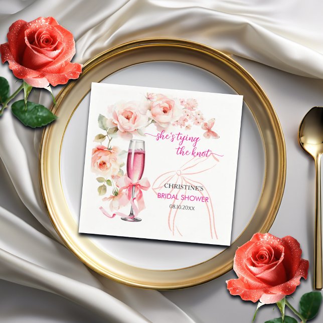 Höj glaset Hon ska gifta sig Bröllopsfest för brud Pappersservett (Skapare uppladdad)