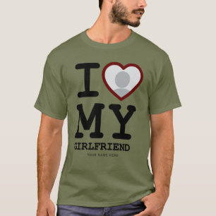 Höj Grönt I Kärlek min flickväns fototext T Shirt