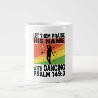 Höj hans dansdesign i namn jumbo mugg