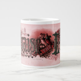 "Höj herren" Deep Red & Grönt Jumbo Mugg