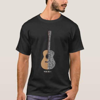 Höj honom med strängarna Psalm 150 Acoustic Gui T Shirt