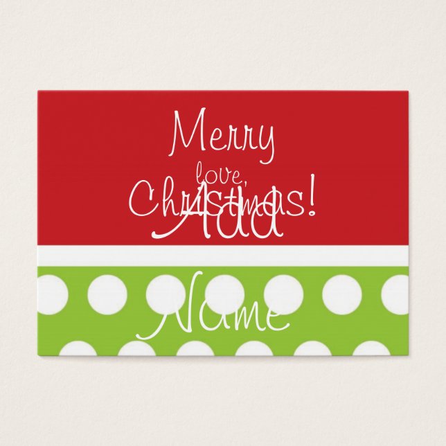 Höj Juletiketter Visitkort (Framsidan)