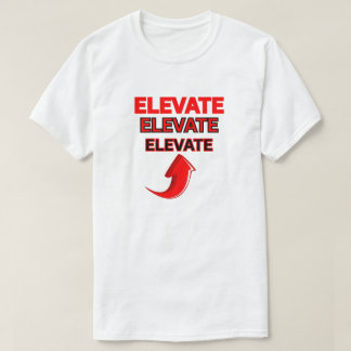 HÖJ, KLAR RÖD VIT MOTIVERANDE UNISEX MÄN T SHIRT