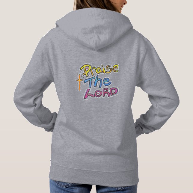 Höj LORD Faith Quote med färgfull text T Shirt (Baksida)