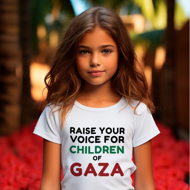 Höj rösten för barnen i Gaza T Shirt (Skapare uppladdad)