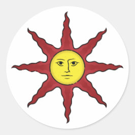 Höj Sol-märket Runt Klistermärke