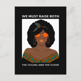Höj Taket Golvet BLM Kvinnors Rättigheter Vykort