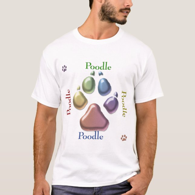 Höj till kvadrat Pudel T Shirt (Framsida)