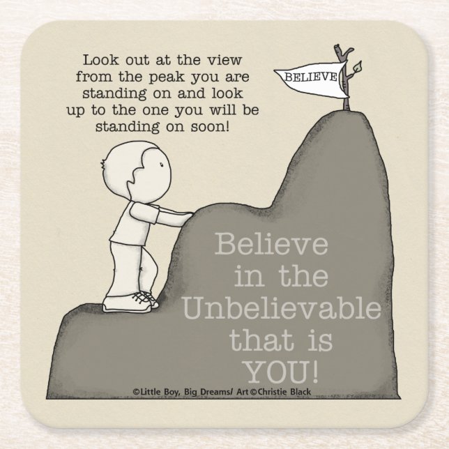 Höj till topp underlägg papper kvadrat (Framsidan)