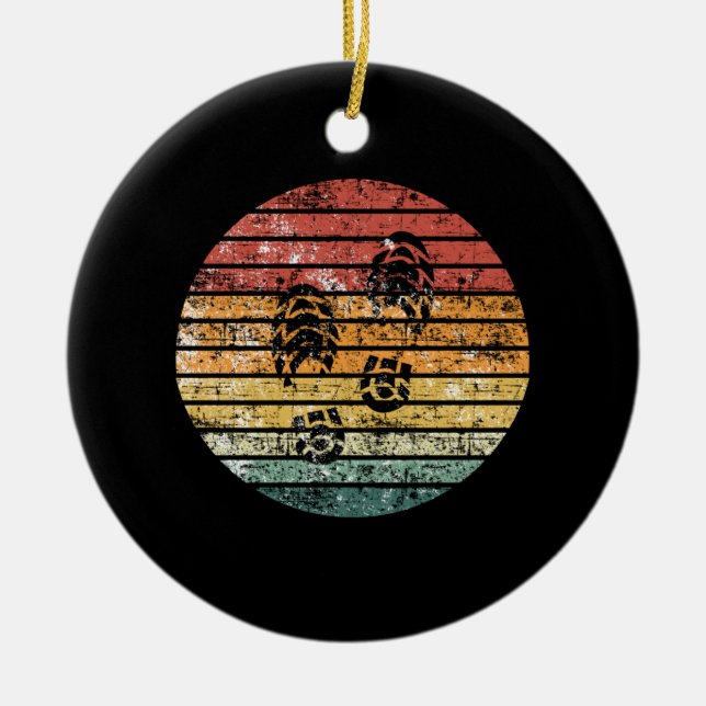 Höj tjocklek på fotavtryck julgransprydnad keramik (Framsidan)