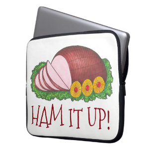 HÖJA DET! Funny Foodie-Helgdag Glazed Laptop Sleeve