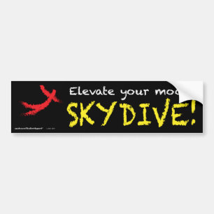 Höja din mood. SKYDIVE! Bildekal