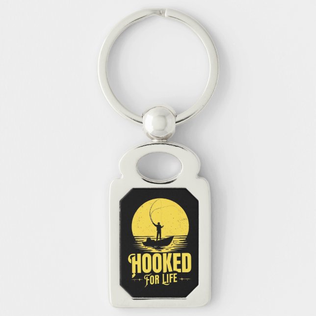 Hojad för Livet. Rektangulärt Silverfärgad Nyckelring (Framsidan)