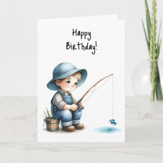 Hojad på Birthday Önskemål Little Boy Blue Kort