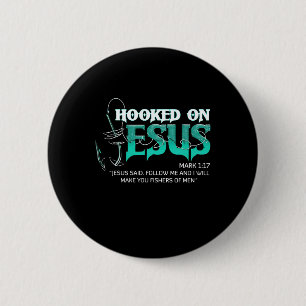 Hojad på Jesus roligt Fishing Knapp