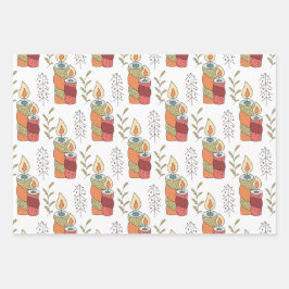 Hojas de papel navideño