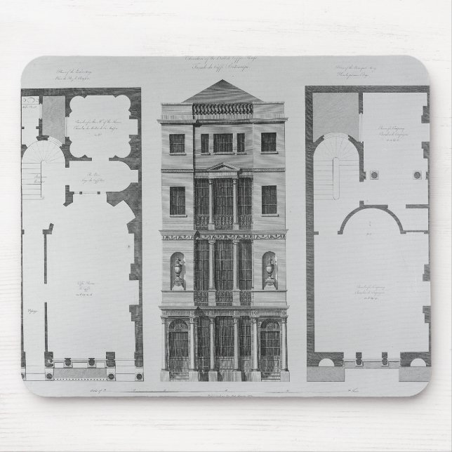 Höjd av det brittiska kaffehuset musmatta (Framsidan)