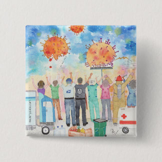 Höjd för viktiga arbetare Covid-19-stifts Knapp