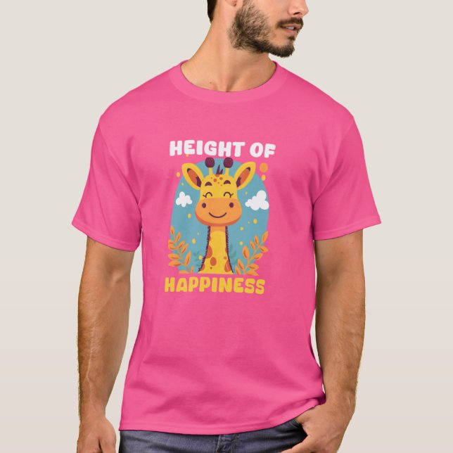 Höjd på presentationen av lyckans design t shirt (Framsida)