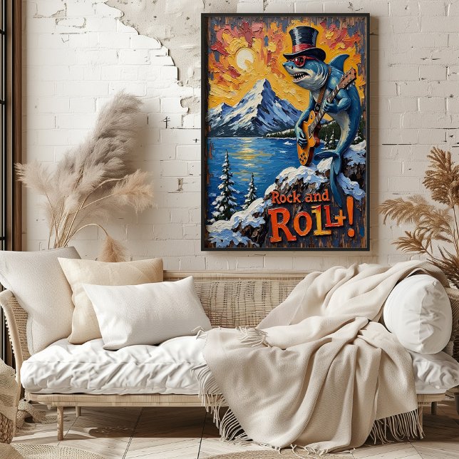 Höjd Rocker Shark Poster (Skapare uppladdad)