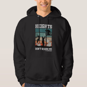 Höjd Skrämmer Mig Inte Ställningsbyggare Byggnadsa Hoodie