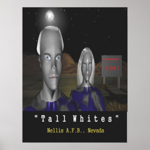 Höjda vita utomjordingar poster Nellis AFB