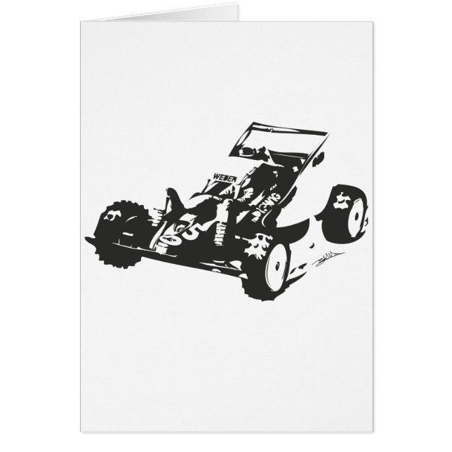 Höjdare av vägbuggyen hälsningskort (Framsidan)