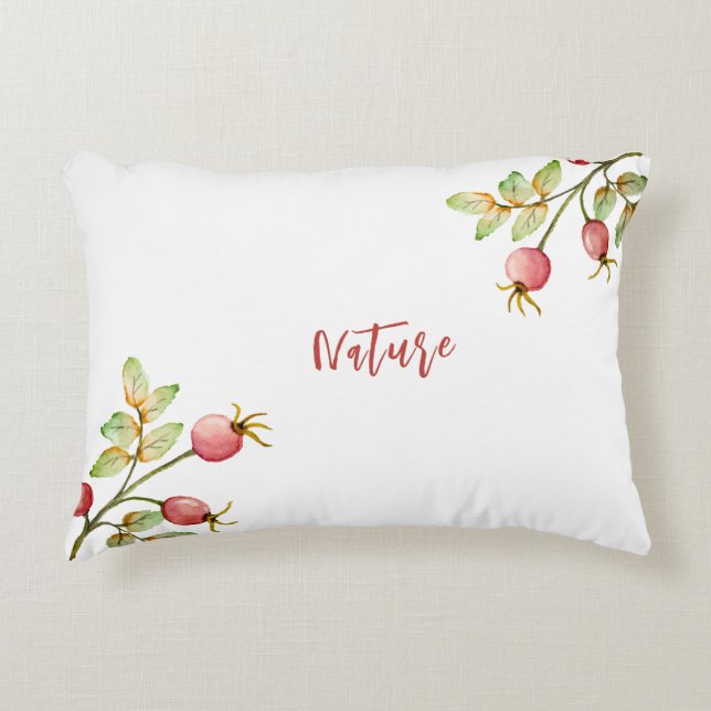 Höjder av vattenfärg ro prydnadskudde (Framsidan)
