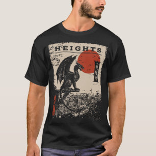 Höjder Dragon Fantasy Äventyr Vintage Design T Shirt