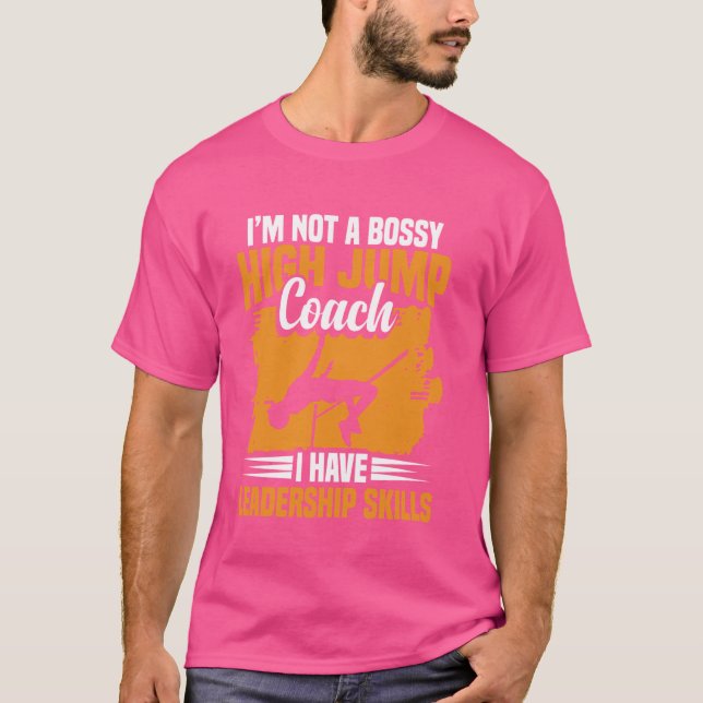 Höjdhoppstränare Friidrottsutrustning Höjdhopp T Shirt (Framsida)