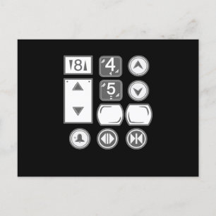 Höjdjusteringsknappar Elevator Vykort
