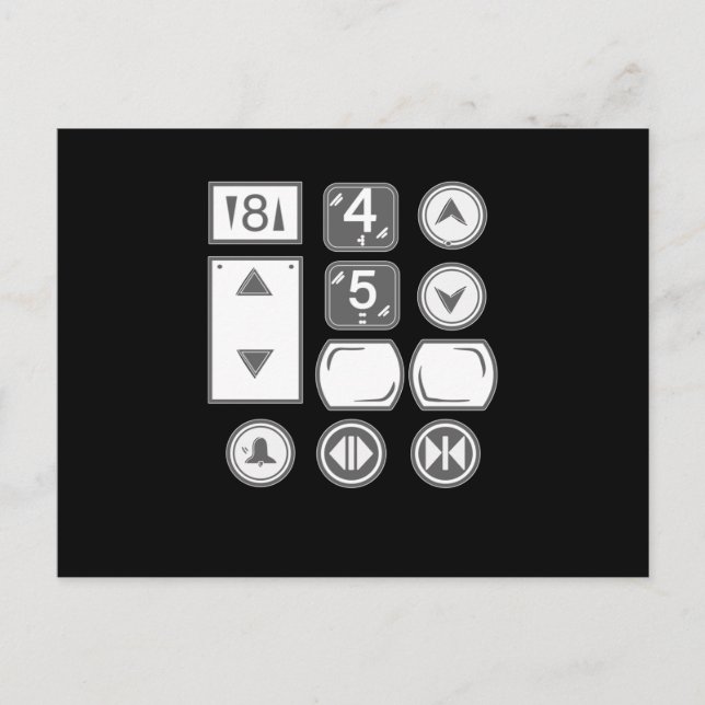 Höjdjusteringsknappar Elevator Vykort (Framsida)