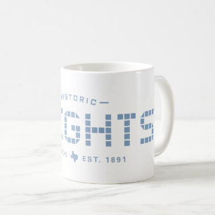 Höjdplattan, blå plattan, stor, Houston-höjder Kaffemugg