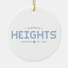Höjdplattor, Blå plattor, Houston Heights Julgransprydnad Keramik