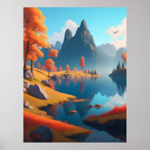 Höjdpunktsbild för hösten poster