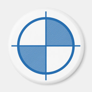 Höjdsymbolmagnet (blått) magnet