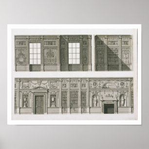 Höjningen av Bibliotek vid Syon House, 1760-69 Poster
