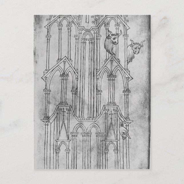 Höjningen av den laotiska katedralens torn vykort (Framsida)