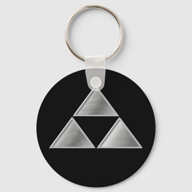 Hojo Klan Kamon Silver Chrome Nyckelring (Framsida)
