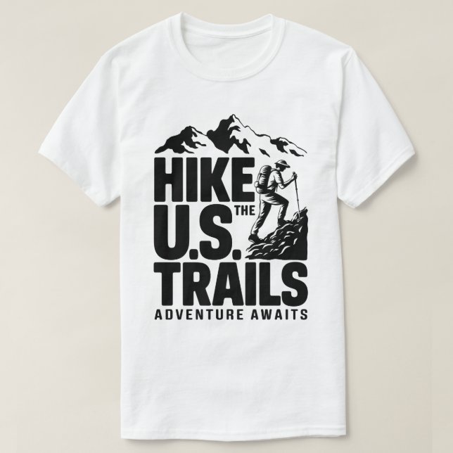 Höjt USA:s Trails Mountain Äventyr Graphic T Shirt (Design framsida)