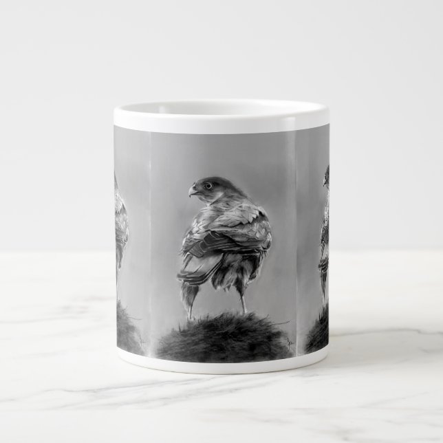 Hök Kaffe kopp Jumbo Mugg (Framsidan)
