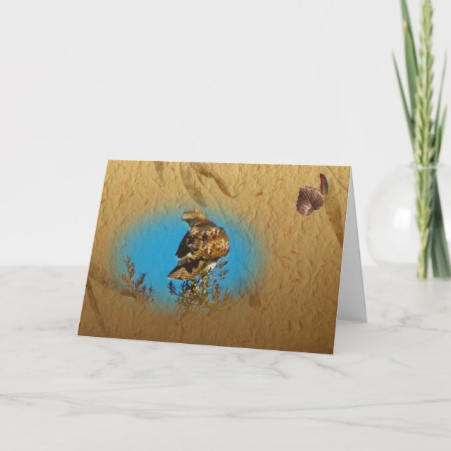 Hök Notecard Kort (Framsida)