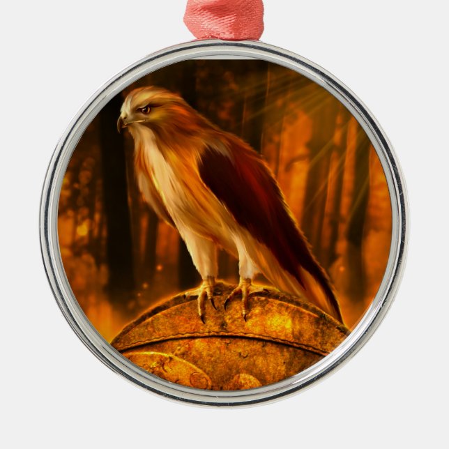 Hökandeprydnad Julgransprydnad Metall (Framsidan)