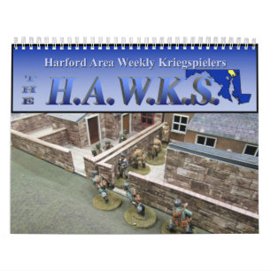 Hökar 2019 miniatyrer som spelar väggkalendern kalender