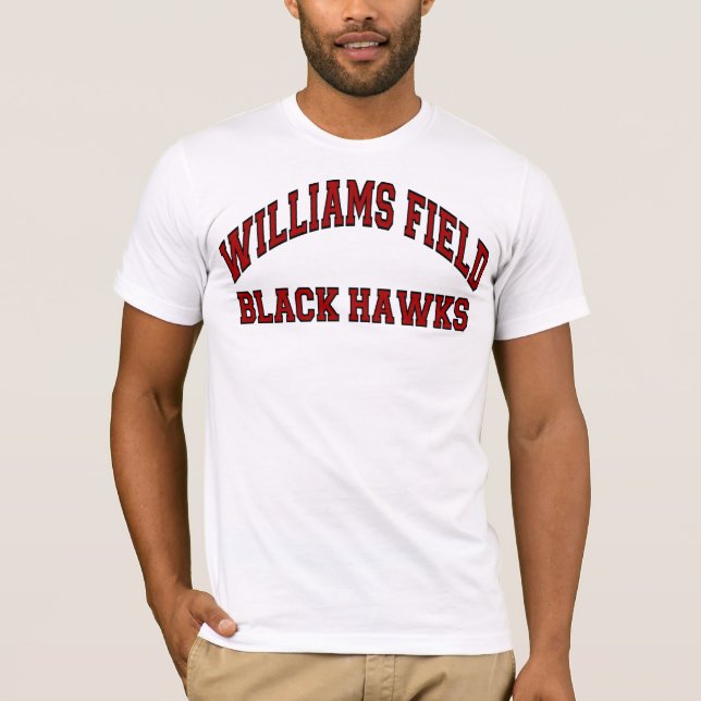 Hökar för Williams fältsvart Tee Shirt (Framsida)