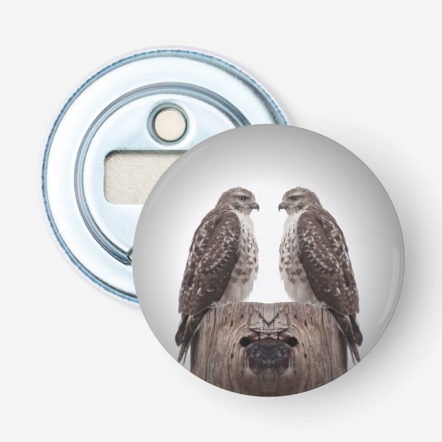 Hökar på en posta flasköppnare (Framsidan)